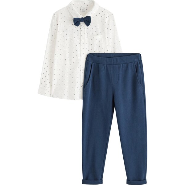 Lindex Set námornícka modrá / biela 66222367