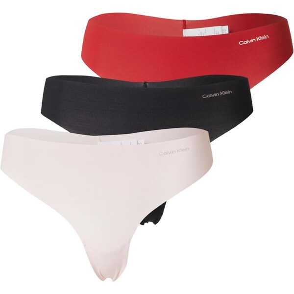 Calvin Klein Underwear Tangá Invisibles červená / čierna / šedobiela 66222413