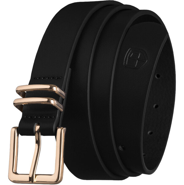 Peterson Dámsky úzky opasok z ekologickej kože v čiernej farbe 66216580