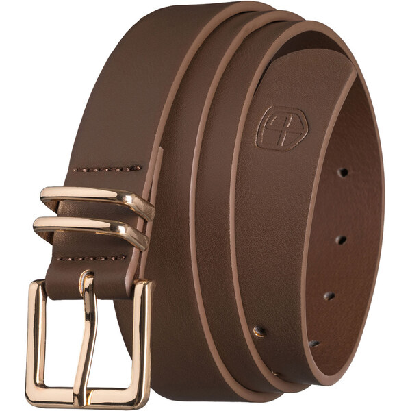 Peterson Úzky dámsky opasok z ekologickej kože v khaki farbe so zlatou 66216583