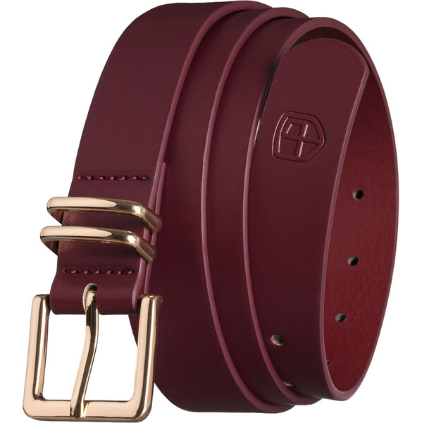 Peterson Dámsky opasok z ekologickej kože v bordovej farbe so zlatou 66216585