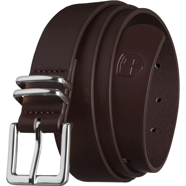 Peterson Tmavohnedý úzky dámsky opasok z ekologickej kože so 66216587