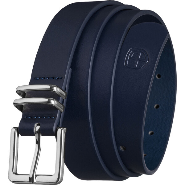 Peterson Tmavomodrý dámsky opasok z ekologickej kože so striebornou 66216590