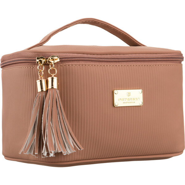 Peterson Béžová dámska kozmetická taštička z textilného materiálu s 66216600