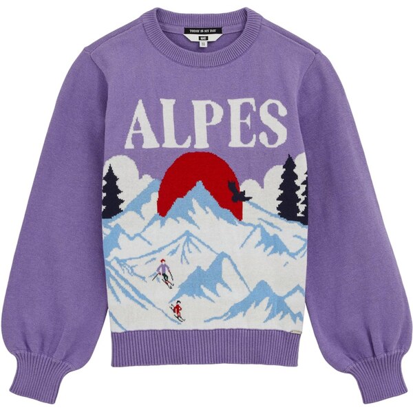 WE Fashion Sveter fialová / zmiešané farby 66222497