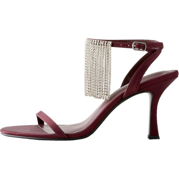 Next Remienkové sandále burgundská / priehľadná 66222739