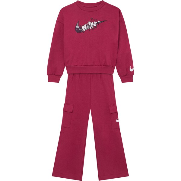 Nike Sportswear Joggingová súprava baklažánová / tmavoružová / čierna 66222965