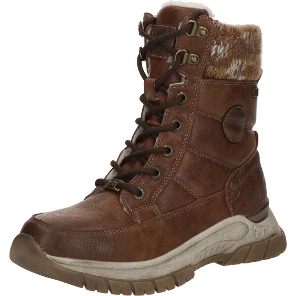 MUSTANG Šnurovacie členkové čižmy hnedá 66223079