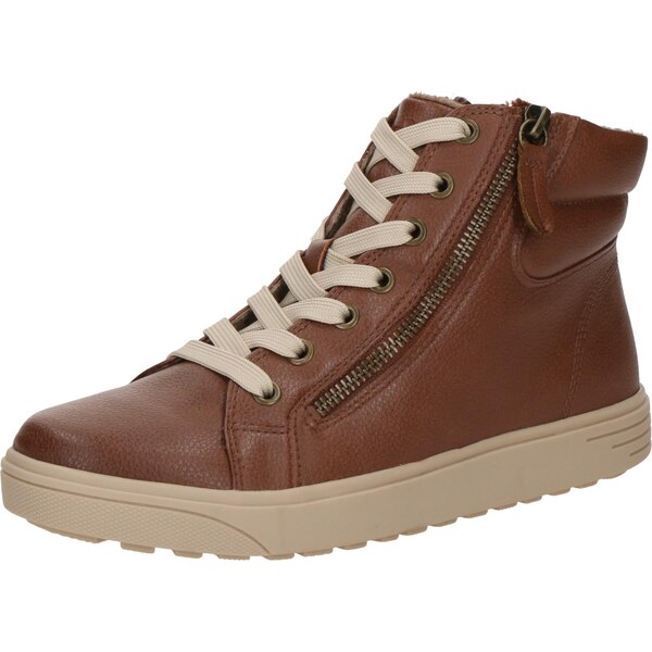 JANA Šnurovacie členkové čižmy koňaková 66223250