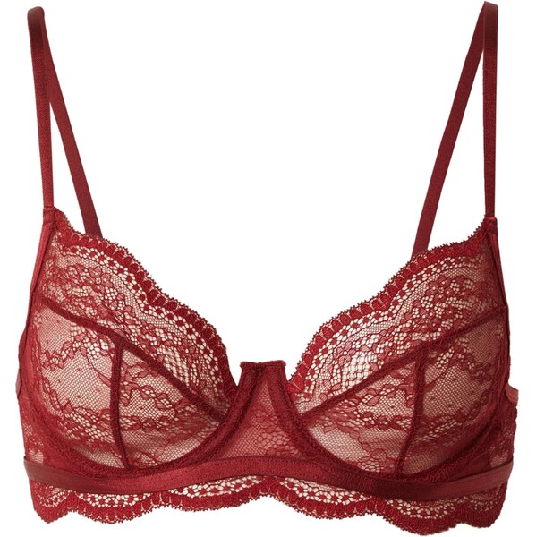 Hunkemöller Podprsenka ISABELLE karmínovo červená 66223292