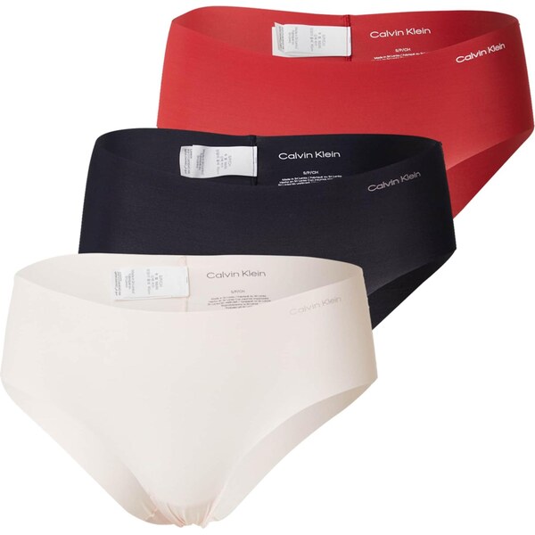 Calvin Klein Underwear Nohavičky Invisibles krémová / červená / čierna 66223296