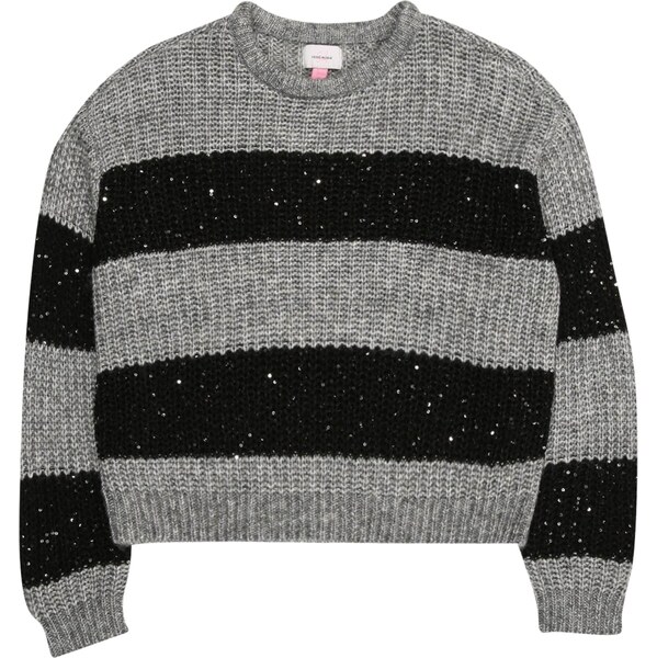 Vero Moda Girl Sveter VMSparkle sivá melírovaná / čierna 66223298