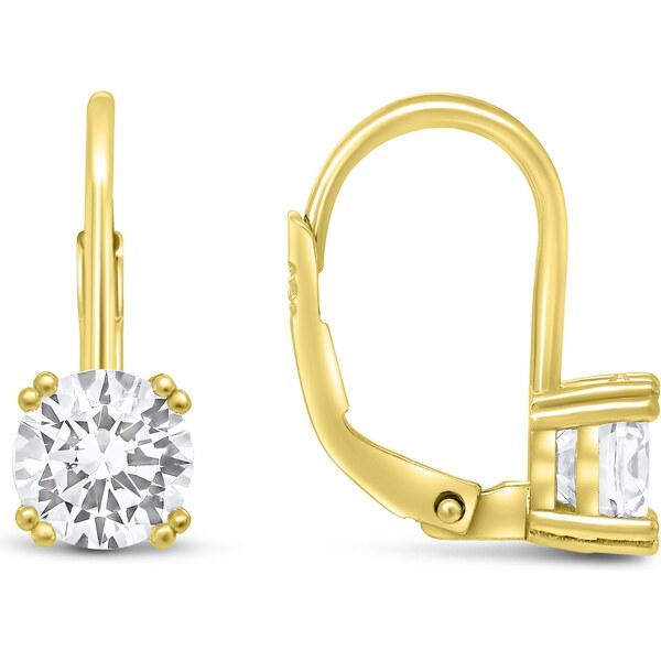 Brilio Silver Blyštivé pozlátené náušnice so zirkónmi EA1013Y 66586769