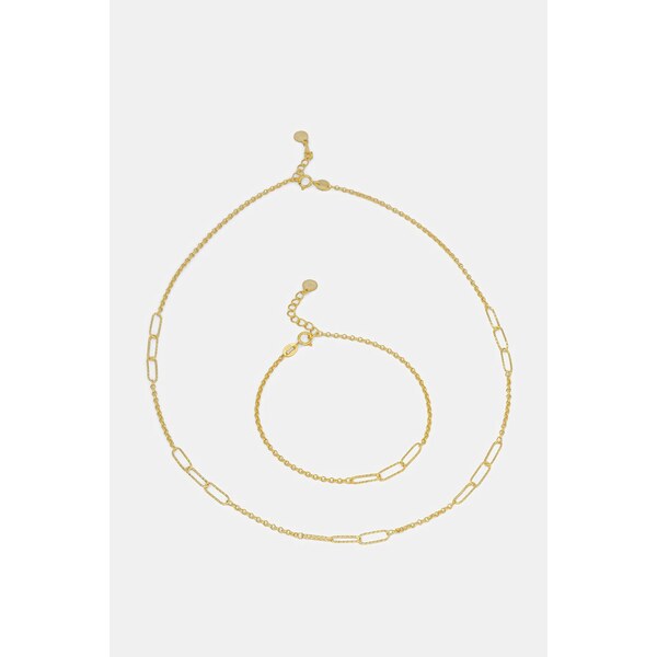 Náhrdelník a náramok vyrobený zo striebra pozláteného zlatom Answear 66224528