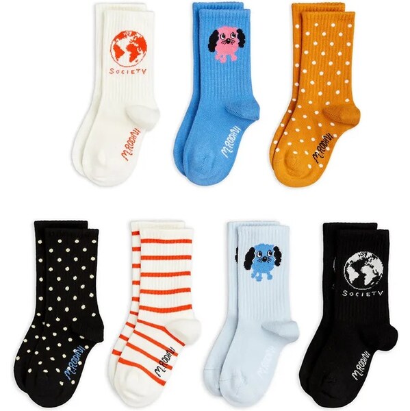 Detské ponožky Mini Rodini Doggie 7-pak 66224781