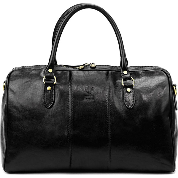 Florence LF243-3 čierna stredná kožená cestovná taška 45cm/30l 66224562