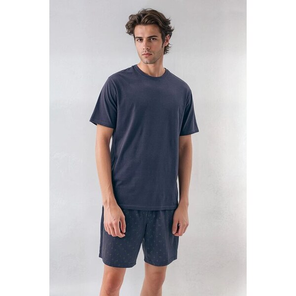 Henderson Pánske pyžamo Shore modré palmy 64276396