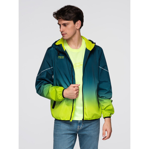 Mens ombre sports jacket with reflectors and fleece lining 66246951
