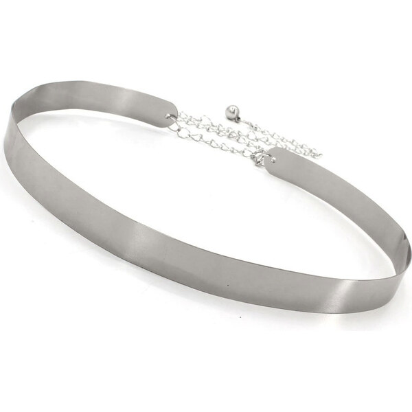 Lifestyle Dámsky celokovový opasok Slim - Strieborný 65223252