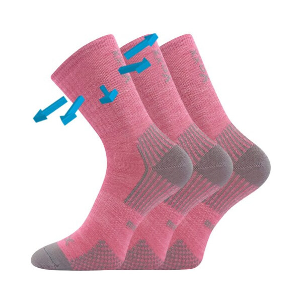 3PACK detské ponožky Voxx merino rúžové (Optimalik) 20/24 66228291