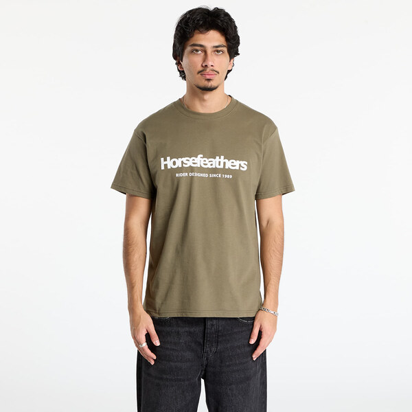Tričko Horsefeathers Quarter T-Shirt Burnt Olive M 66229186