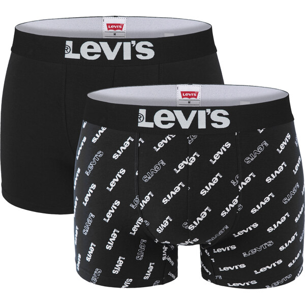 LEVI`S - boxerky 2PACK Levi`s men logo black color combo - limitovaná 66229172