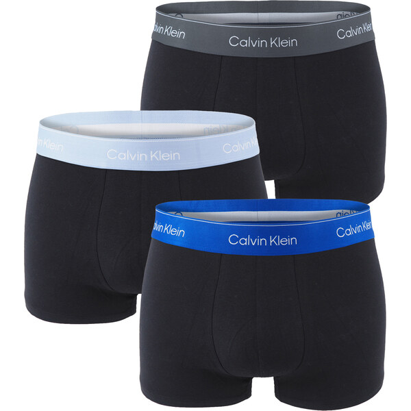 Calvin Klein - boxerky 3PACK Icon cotton stretch black / modern blue 66229174