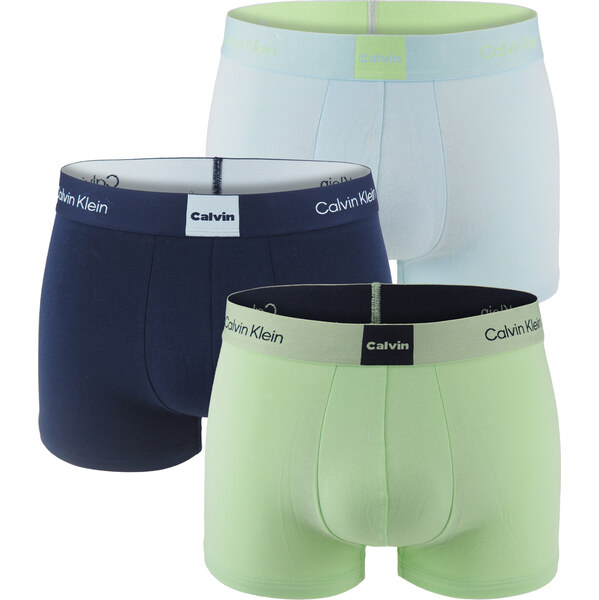 Calvin Klein - boxerky 3PACK Icon cotton logo graphic fresh lime & 66229175