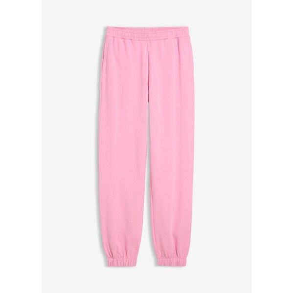 bonprix Tepláky z čistej bavlny, farba ružová 66229819