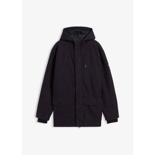 bonprix Zimná bunda z plátna, farba čierna 66229931