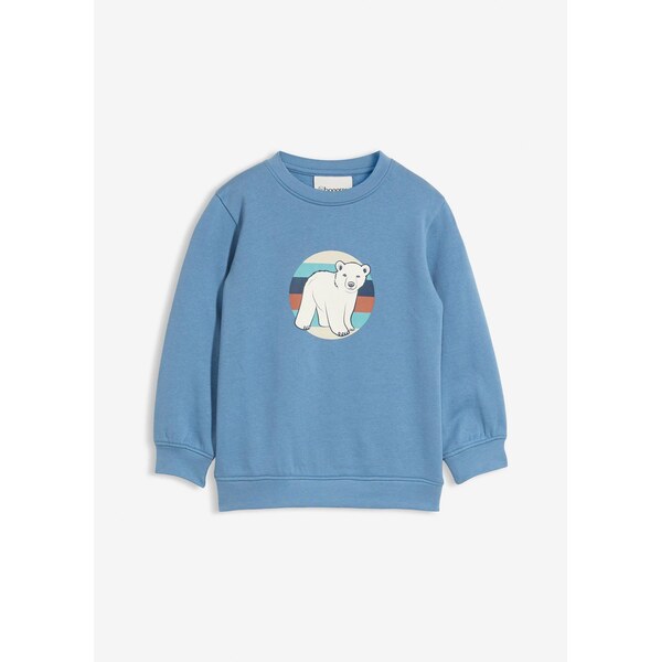 bonprix Mikina z čistej bio bavlny, farba modrá 66230254