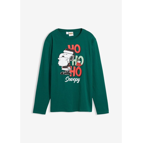 bonprix Tričko s dlhým rukávom Snoopy s vianočným motívom z čistej 66230281