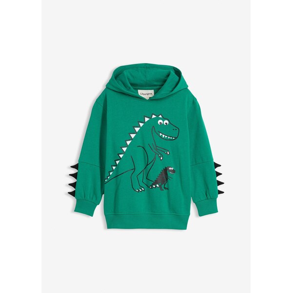 bonprix Mikina s kapucňou z čistej bio bavlny, farba zelená 66230291