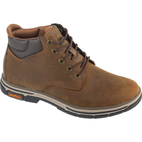 Hnedé pánske zimné členkové topánky Skechers Segment 2.0 - Brogden 66231557