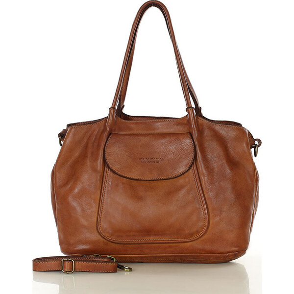 MARCO MAZZINI Hnedá kožená kabelka v86a 18650871