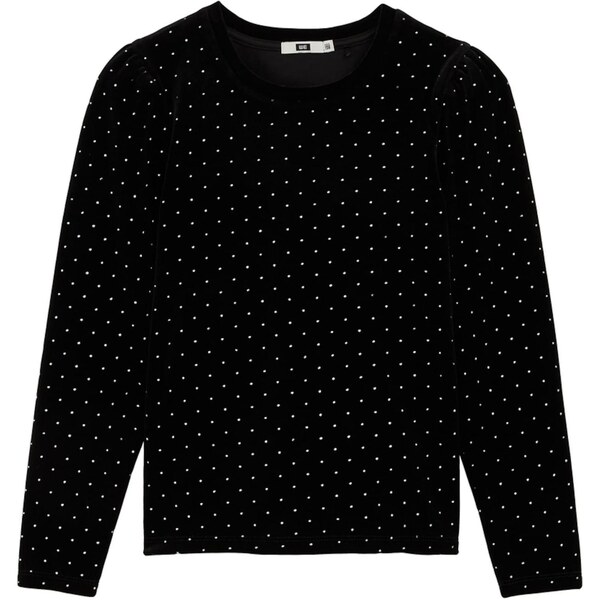 WE Fashion Tričko čierna / biela 66238205