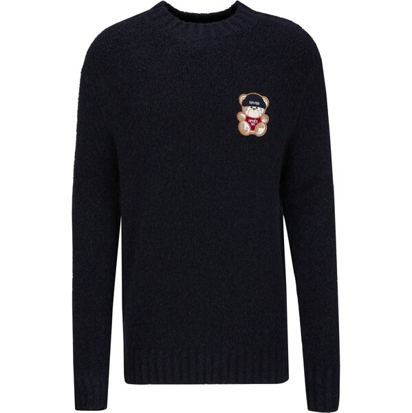 19V69 ITALIA Sveter Enrico Aprés námornícka modrá / svetlomodrá / 66238259