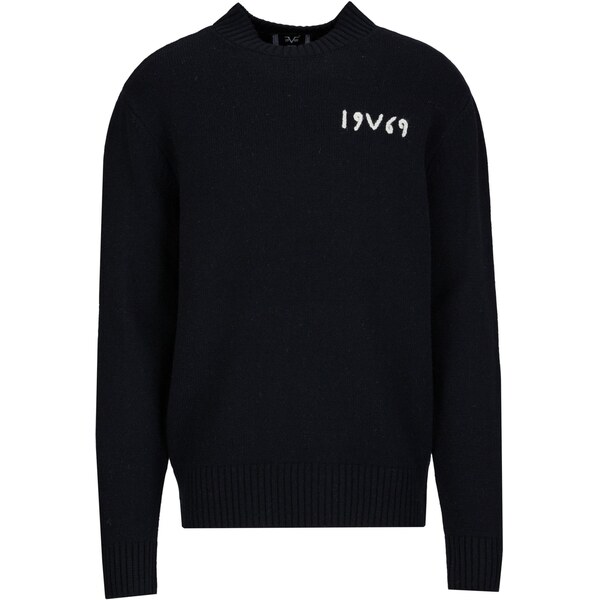 19V69 ITALIA Sveter Anteo námornícka modrá / biela 66238260