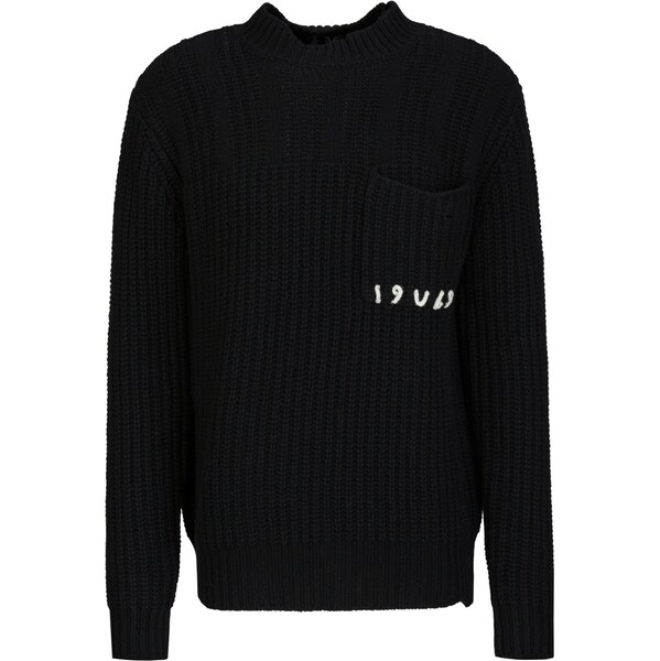 19V69 ITALIA Sveter Areo čierna / biela 66238273