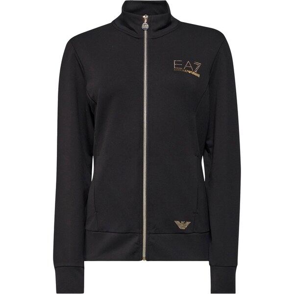EA7 Emporio Armani Tepláková bunda zlatá / čierna 66238319