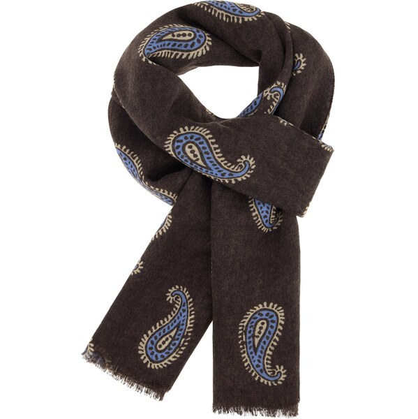 Boggi Milano Šál krémová / kráľovská modrá / antracitová 66238834