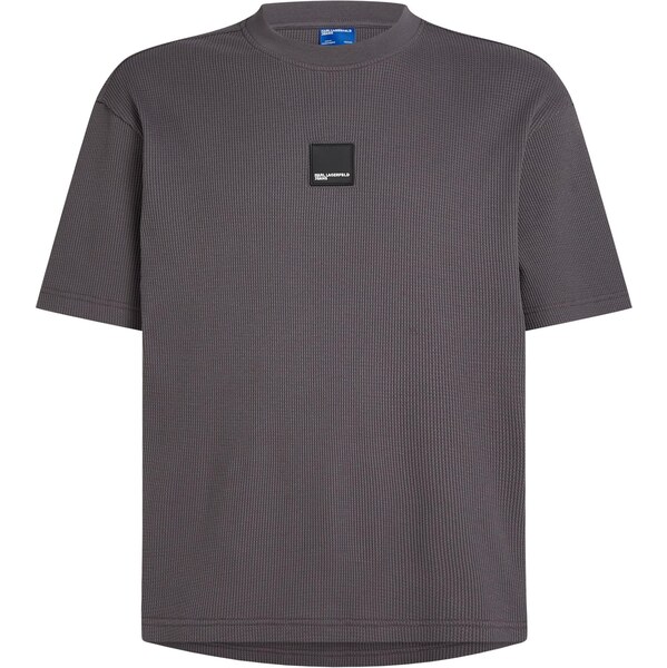 KARL LAGERFELD JEANS Tričko Waffle tmavosivá 66239937