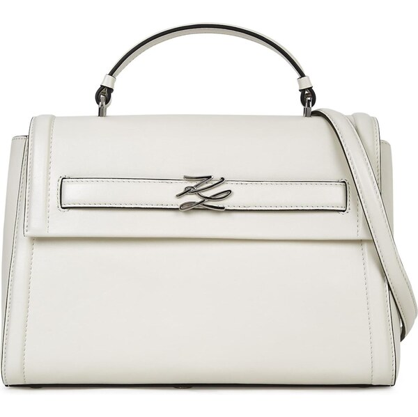 Karl Lagerfeld Kabelka Autograph šedobiela 66240002