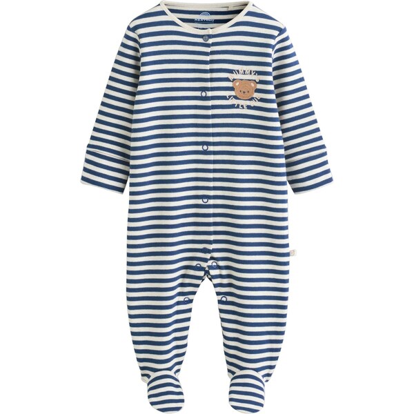 Next Pyžamo námornícka modrá / hnedá / biela 66240366