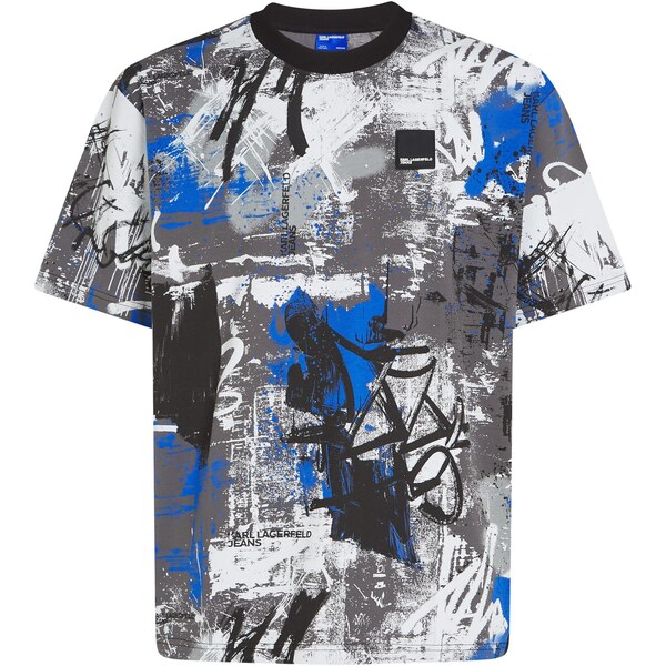 KARL LAGERFELD JEANS Tričko modrá / sivá / čierna / biela 66240467