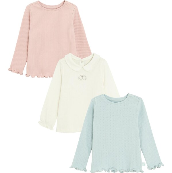 Cool Club Tričko krémová / svetlomodrá / svetloružová 66240515