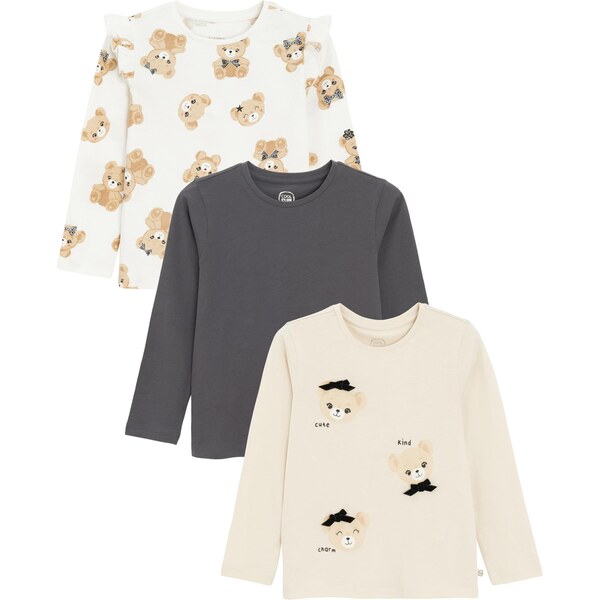 Cool Club Tričko béžová / čierna / biela 66240540