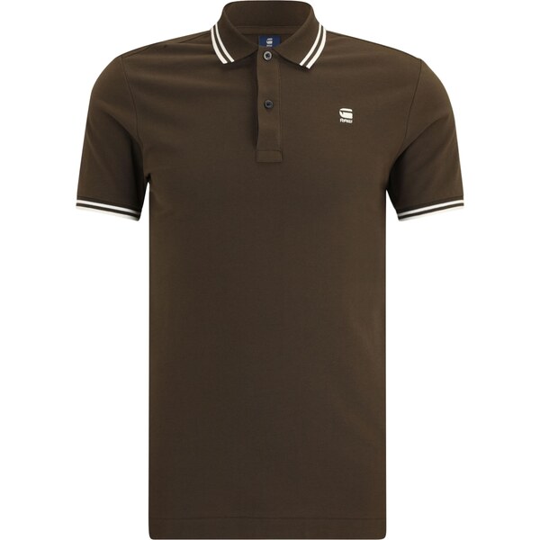 G-STAR Tričko Dunda čokoládová / biela 66240629