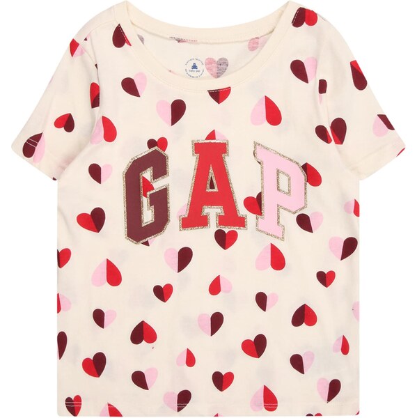 GAP Tričko svetloružová / červená / šedobiela 66240642