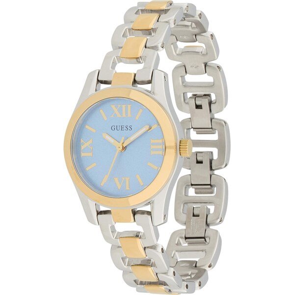 GUESS Analógové hodinky svetlomodrá / zlatá / strieborná 66240754